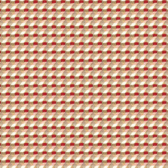 Oxbow Dianthus textile, beige and dusty rose, woven rectangular grid pattern with rope-like strands, matte finish, Miniforms Maharam fabric.